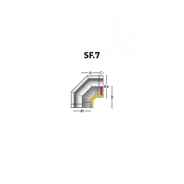 Element droit 1000mm  DIA. 80mm