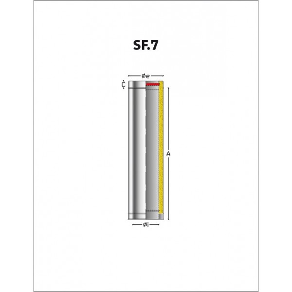 Element droit 1000mm  DIA. 80mm