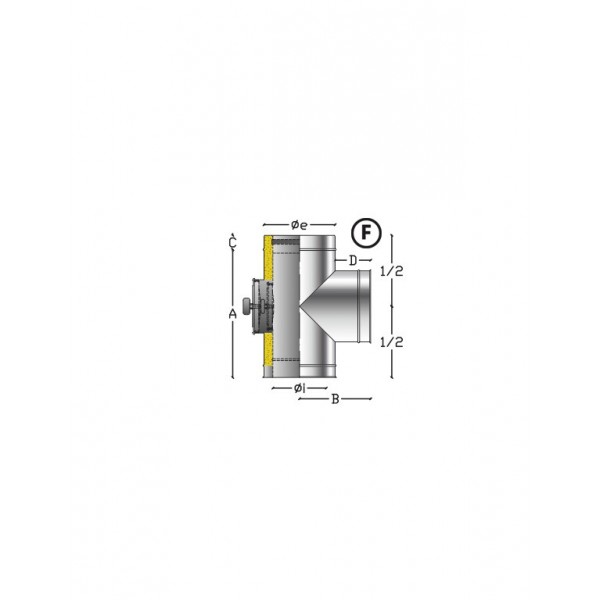 Element droit 1000mm  DIA. 80mm