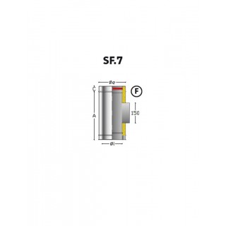 Element droit 1000mm  DIA. 80mm