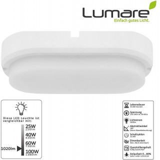 LUMARO applique LED 12W IP44 1020 Lumens